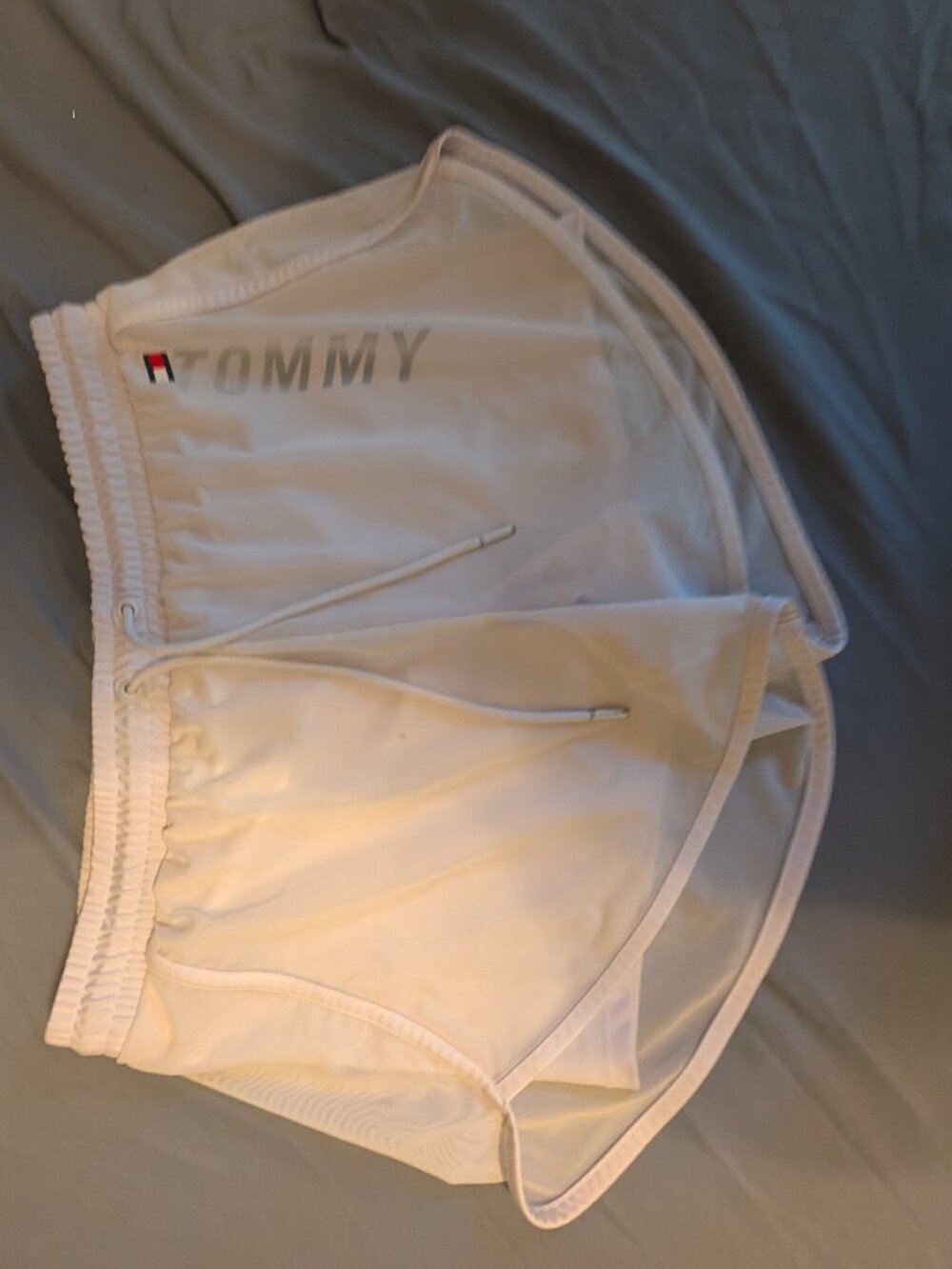 White Tommy Hilfiger athletic shorts